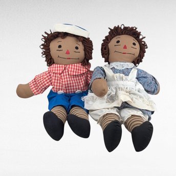 Vintage Raggedy Ann and Andy Dolls - Classic Rag Dolls - Collectible Dolls - Children's Toys -  Nostalgic Gift