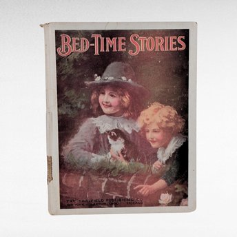 1914 Bed-Time Stories - Antique Children's Book - Collection of Poems and Stories - Illustrated Book - Vintage Gift - Saalfield Pugblishin
