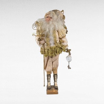 Vintage Santa Elf Figure in Gold | Christmas Elf Decor | Holiday Decor | Whimsical Elf Figurine