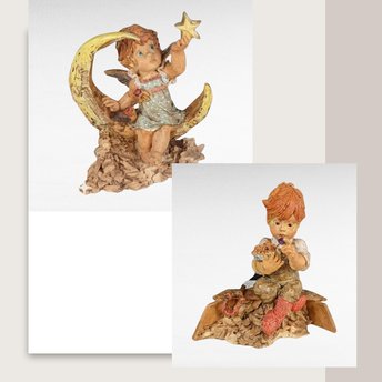 Enesco Whittle Nursery Rhymes Figures, Set of 2, Twinkle Star & Jack Horner, COA