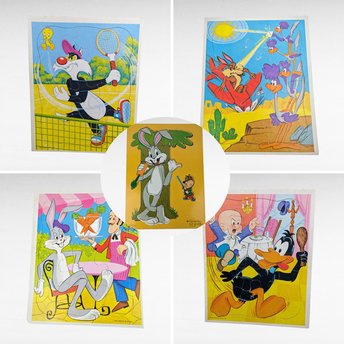 Vintage Looney Tunes Puzzles, 1970s Whitman Puzzles, 1971 Bugs Bunny Puzzle, Collectible Puzzles, Cartoon Puzzles, Gift for Kids