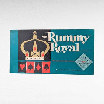 Vintage 1937 Whitman Rummy Royal Game Mat - Michigan Rummy - Family Fun Night - Collectible Game - Gift for Game Collectors