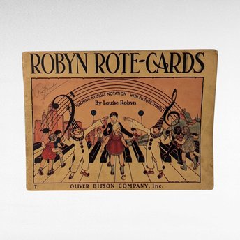 1935 Robyn Rote-Cards, Vintage Music Education Book, Louise Robyn.