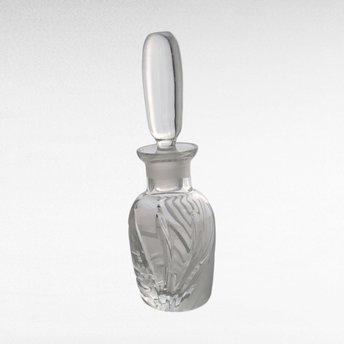 Vintage Lenox Windswept Clear Glass Perfume Bottle with Stopper,