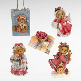 Vintage Cherished Teddies Figurines, 1990s Collectible Bears, Thanksgiving, Halloween, Christmas, Gift for Collector, Home Decor