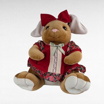 1985 Commonwealth The Velveteen Rabbit Christmas Bunny Plush.
