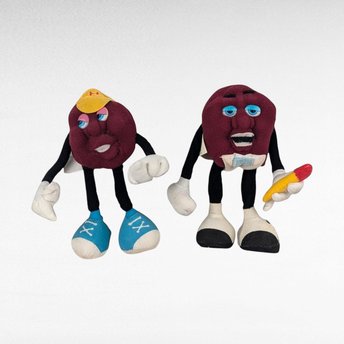 Vintage 1988 Applause California Raisins Bendable Figures, 1980s Collectible Toys, Retro Novelty Gift, Nostalgic 80s Memorabilia, Hardees