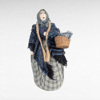 1989 Gretchen Lima Folk Art Doll, Signed