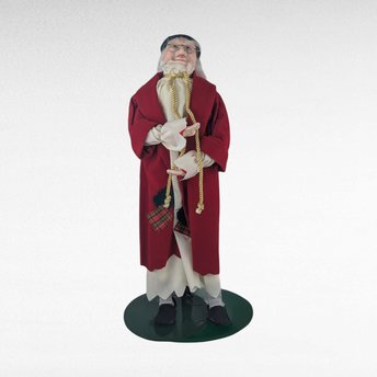 Vintage Dept 56 Scrooge Doll, 19.5" Dickens Caroler Figurine, Collectible Christmas Decor, Gift for Dickens Fan, Holiday Display