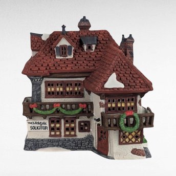 1989 Dept 56 Dickens Village Mr. Wickfield Solicitor Building, David Copperfield, Vintage Christmas Decor, Gift for Collector