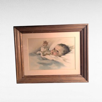 Vintage Bessie Pease Gutmann Baby Print. 