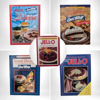 Vintage Jell-O & Cool Whip Cookbook Lot: 5 Recipe Books, 1990s-2000s Desserts, Retro Cooking, Nostalgic Recipes, Gift for Baker