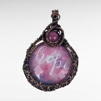 Handmade Copper Wire Wrapped 'Hope' Pendant | Inspirational Jewelry | Artisan Crafted Necklace | Unique Gift for Her