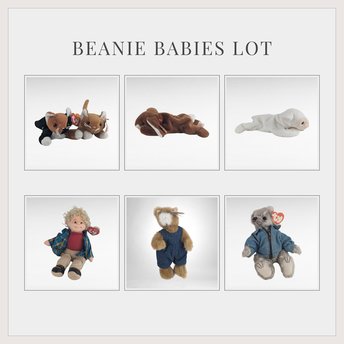 Vintage Ty Beanie Baby Lot, Collectible Beanie Babies, Pouncer, Nip, Chip, Fleece, Ears, Rugged Rusty, Rhine, Gift for Collector