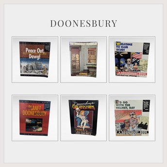 Vintage Doonesbury Comic Book Lot, G.B. Trudeau, Peace Out Dawg, Planet Doonesbury, Greatest Hits, Political Satire, Gift for Comic Fan