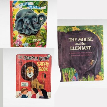 Vintage Children's Book Lot, Littlest Elephant, Romper Room Safety, Mouse and the Elephant, Collectible Kids' Books, Gift for Young Readers