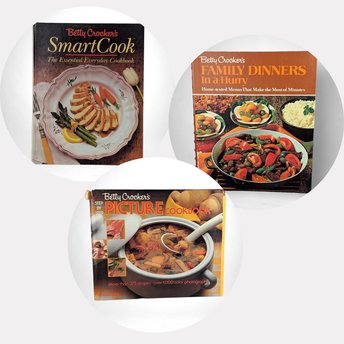 Vintage Betty Crocker Cookbook Trio, 1984 Step-by-Step, 1970 Family Dinners, 1988 Smart Cook, Collectible Recipes