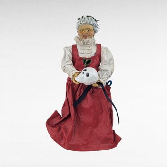 Vintage 1988 Possible Dreams Mrs. Claus Figurine, Altered Halloween Christmas Decor, Spooky Holiday Decor, Unique Gift for Halloween