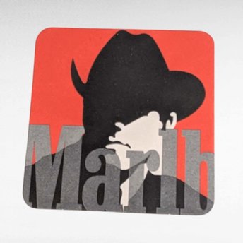 Vintage Marlboro Man Cardboard Coasters, Set of 20,