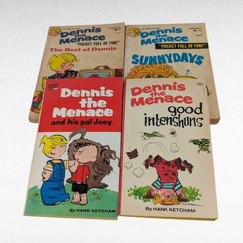 Vintage Dennis the Menace Softcover Book Set, Hank Ketcham, 1968-1981, Gift for Comic Book Lovers, Nostalgia, Collectible