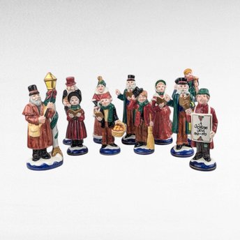 Vintage Fitz and Flord Collector Series Caroler Set. Porcelain.