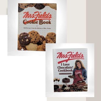 Vintage Mrs. Fields Cookbook Pair: "Cookie Book" & "I Love Chocolate!" 1990s Baking Recipes, Retro Dessert Gift, Cookie Lover