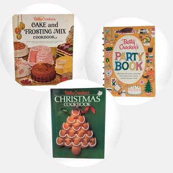 Vintage Betty Crocker Cookbook Set, 1983 Christmas, 1960 Party, 1966 Cake Mix, Collectible Cookbooks