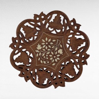 Vintage Wooden Trivet made in India. 