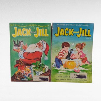 1963 Jack and Jill Magazines, August & December Issues, Vintage Children's Magazine, Collectible Kids Literature