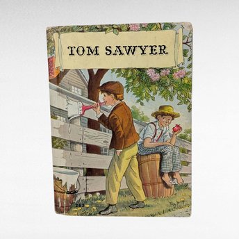 Vintage 1938 Tom Sawyer Book, Samuel Clemens Abridged Edition, Classic Children's Literature, Gift for Book Lovers