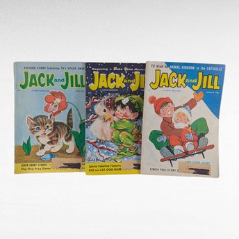 1963 Jack and Jill Magazines Trio, January, February & April Issues, Vintage Children's Magazine, Collectible Kids Literature