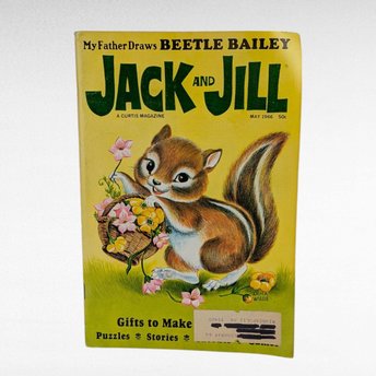 May 1966 Jack and Jill Magazine, Vintage Children's Magazine, Collectible Kids Literature, Chipmunk Cover Art