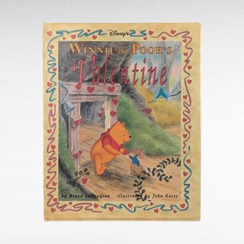 1995 Disney Winnie the Pooh's Valentine Hardcover Book, Children's Valentine Story, Pooh Bear Gift