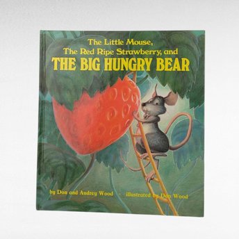 1984 Little Mouse Strawberry Bear Hardcover, Don & Audrey Wood, Illustrated Children's Book