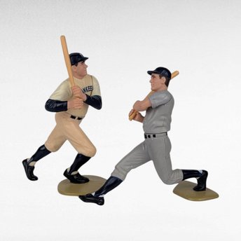 1989 Gehrig and Ruth Plastic Figurines Yankees Baseball Legends