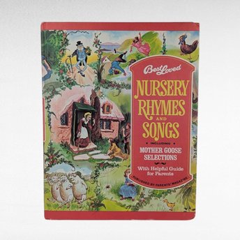 1974 Nursery Rhymes Songs Book Illustrated Children's Literature Gift for Kids