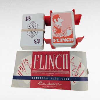 Vintage Flinch Card Game by Parker Brothers, Classic Family Fun, Collectible Card Game, Missing Cards
