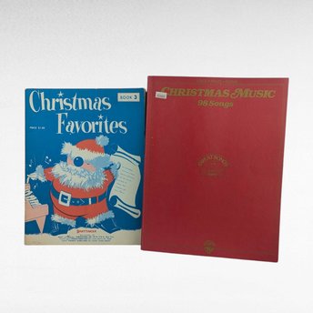 Vintage 1958 Christmas Music Book Set, Softcover Piano Sheet Music, Holiday Song Collection, Gift for Musician, Festive Music Decor