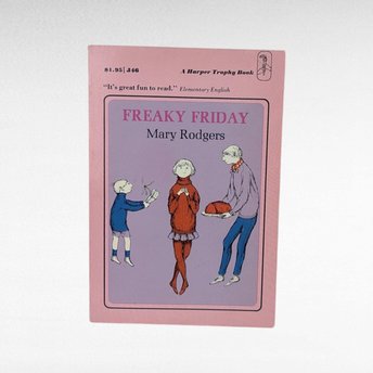 1973 Freaky Friday, Mary Rodgers, Vintage Softcover, Children's Book, Gift for Young Adults