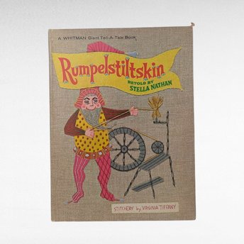 1968 Rumpelstiltskin Hardcover, Stella Nathan Retelling, Vintage Whitman Book, Illustrated Fairy Tale, Children's Story