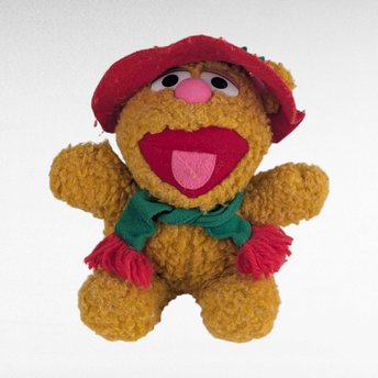 1987 McDonald's Fozzie Bear Plush, Jim Henson Muppets Toy, Vintage Kids Collectible, Nostalgic Fast Food Toy