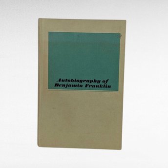 1956 Benjamin Franklin Autobiography, Hardcover, Vintage American History, Gift for Scholar