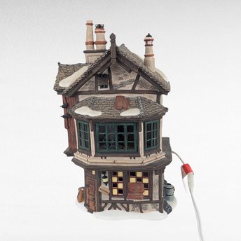 2001 Dept 56 Dickens Village - Scrooge's Brownstone with Motion