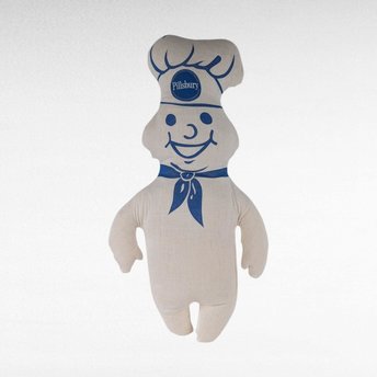 Vintage Pillsbury Doughboy Plush Toy, Collectible Advertising Mascot, Kitchen Decor, Nostalgic Gift