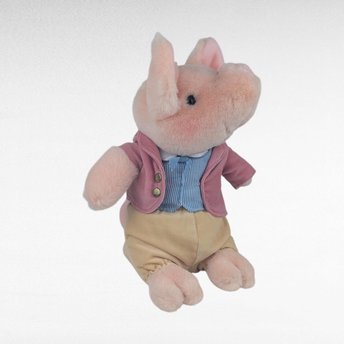 Vintage Beatrix Potter Pigling Bland Plush, 10 Inch Eden Frederick Warne Collectible Stuffed Animal Pig Toy
