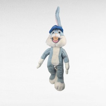 Vintage 1991 Bugs Bunny Plush with Blue Hat, 15.5 Inch Looney Tunes Stuffed Animal Toy, 90s Cartoon Collectible
