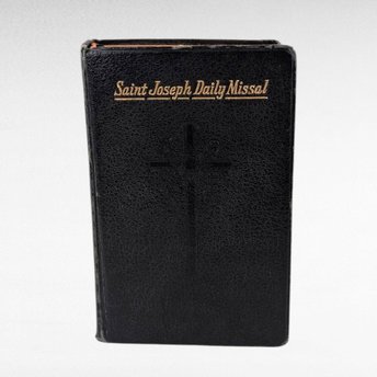 Vintage 1950 Saint Joseph Daily Missal, Catholic Prayer Book, Rev. Hugo Hoever, Softcover Missal, Religious Text, Catholic Gift