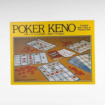 1980 Whitman Poker Keno Game Complete - 12 Cards, Deck, 200 Chips