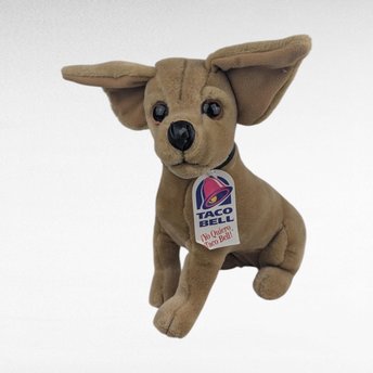 Vintage 1998 Talking Taco Bell Chihuahua Plush Dog,Yo Quiero Taco Bell, Works! 90s Advertising Toy, Collectible Stuffed Animal