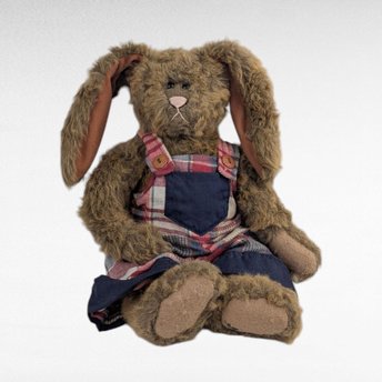 1995 Ganz Cottage Collectibles Bunny, Vintage Plush Rabbit Toy, Farmhouse Style Decor, Collectible Stuffed Animal